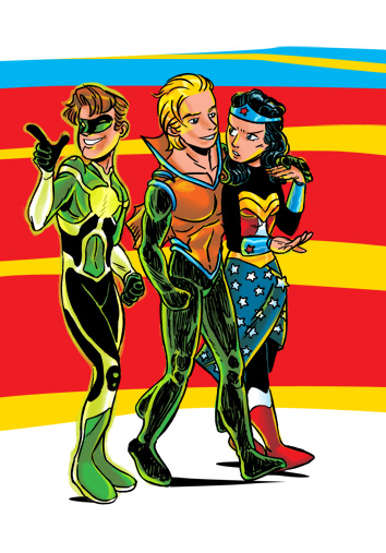 AAAA JSA Teen Lantern Aqualad and Wonder Girl