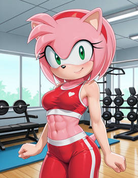 Amy at the gym