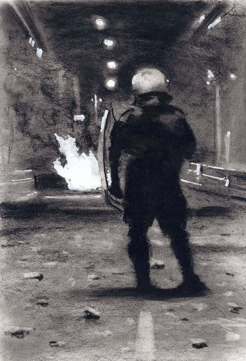 riot aftermath. from comic by gloriousgh on DeviantArt