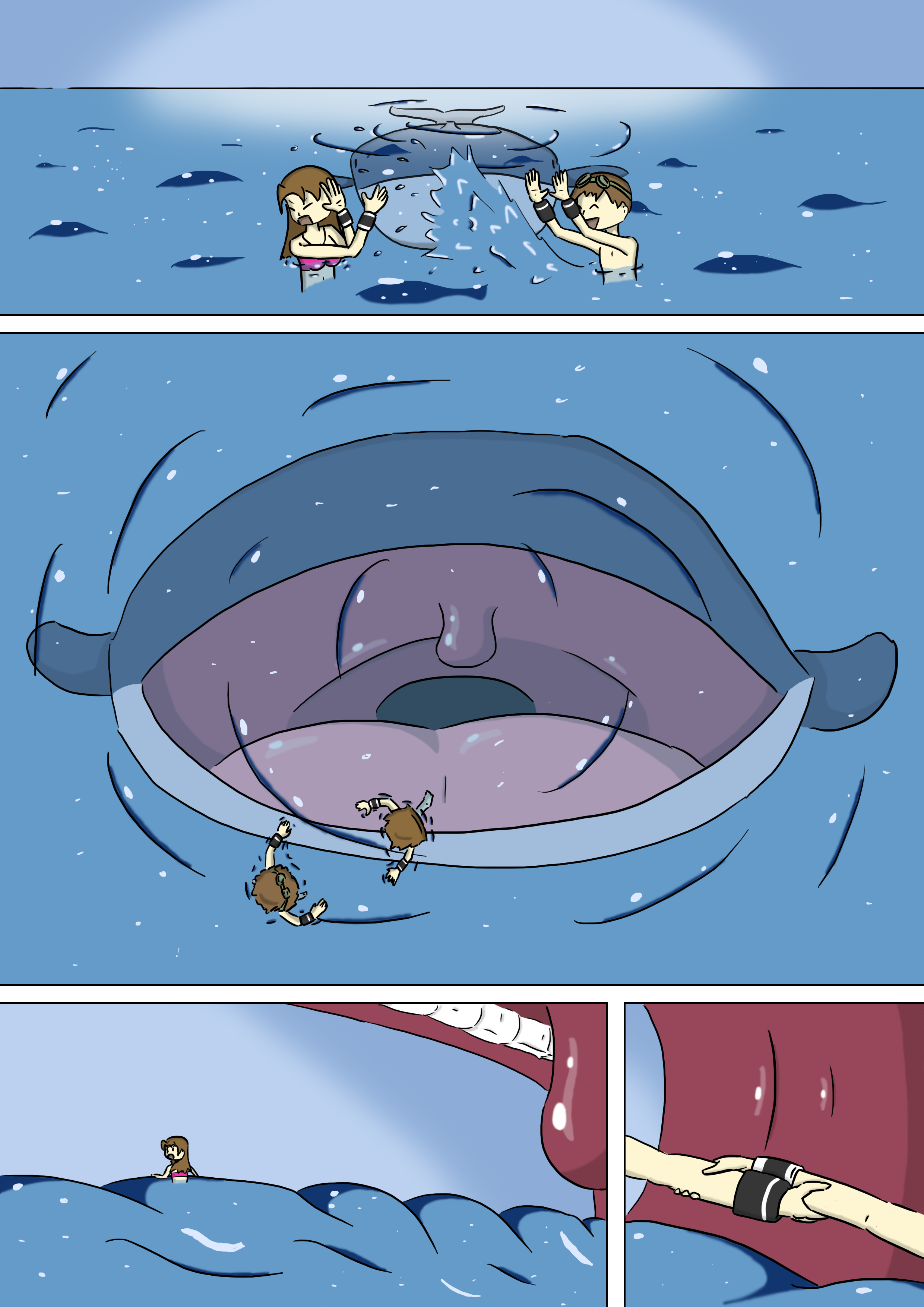 The whale and the beach (2/3) by RaharuCV on DeviantArt.