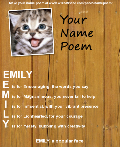Name Poem!! by Emily-arsenault on DeviantArt Name Poem!! by Emily-arsenault on DeviantArt