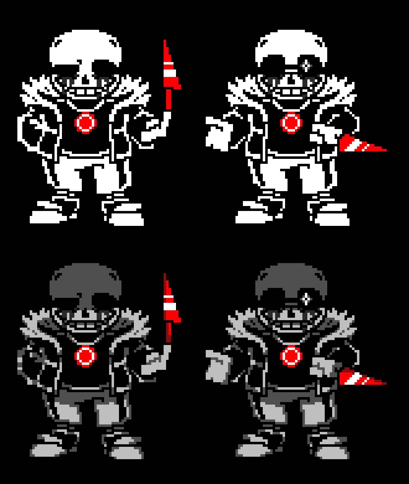 Dusttale Sans Sprite by ZekeNG on Newgrounds