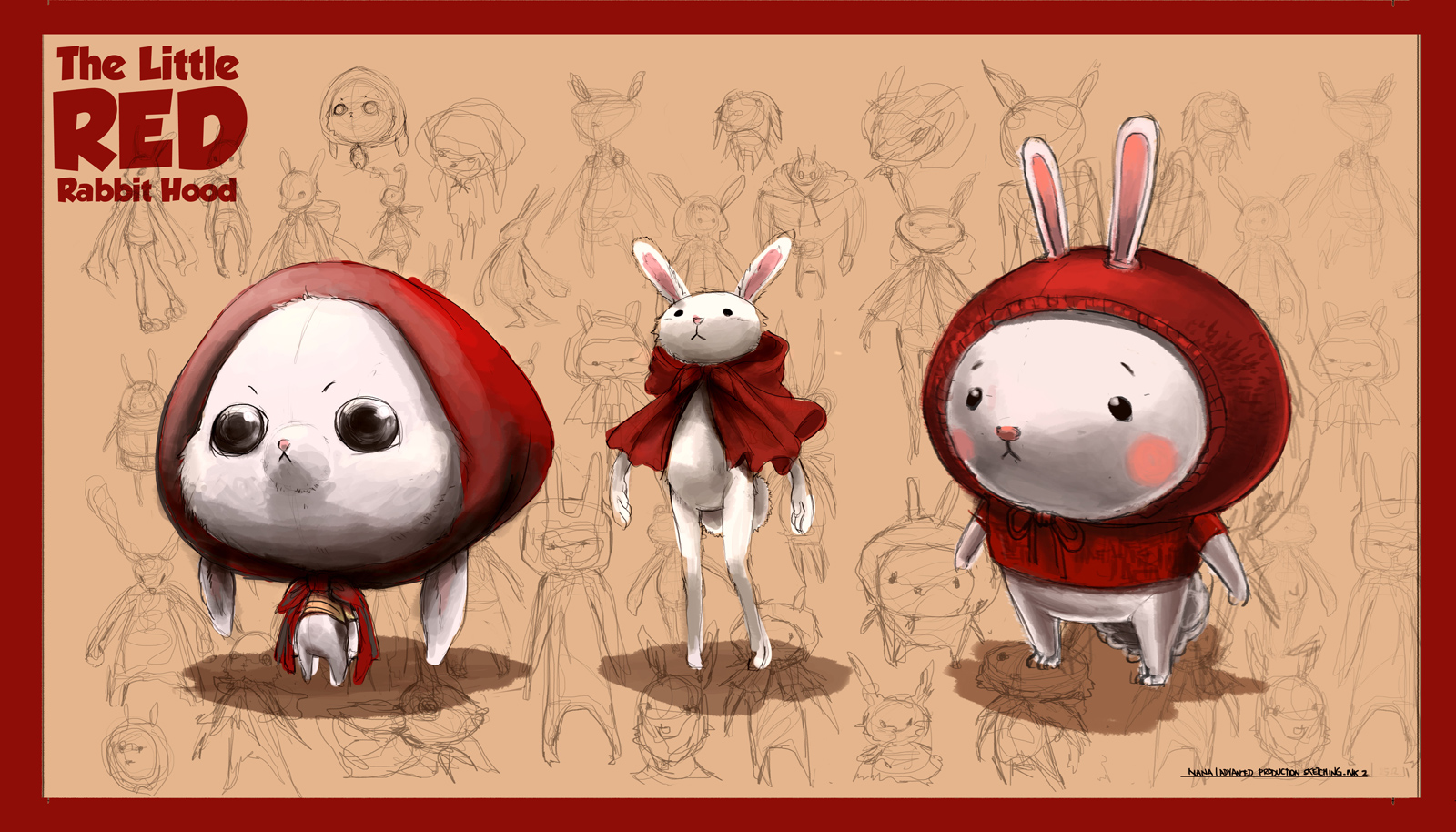 The Litte Red Rabbit Hood Character Design