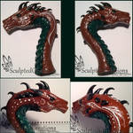 Dragon bust finish by SculptedCreations