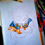 Naruto coloring in progress drawing.