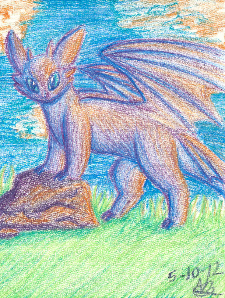Toothless - In Crayon by ManesLion on DeviantArt