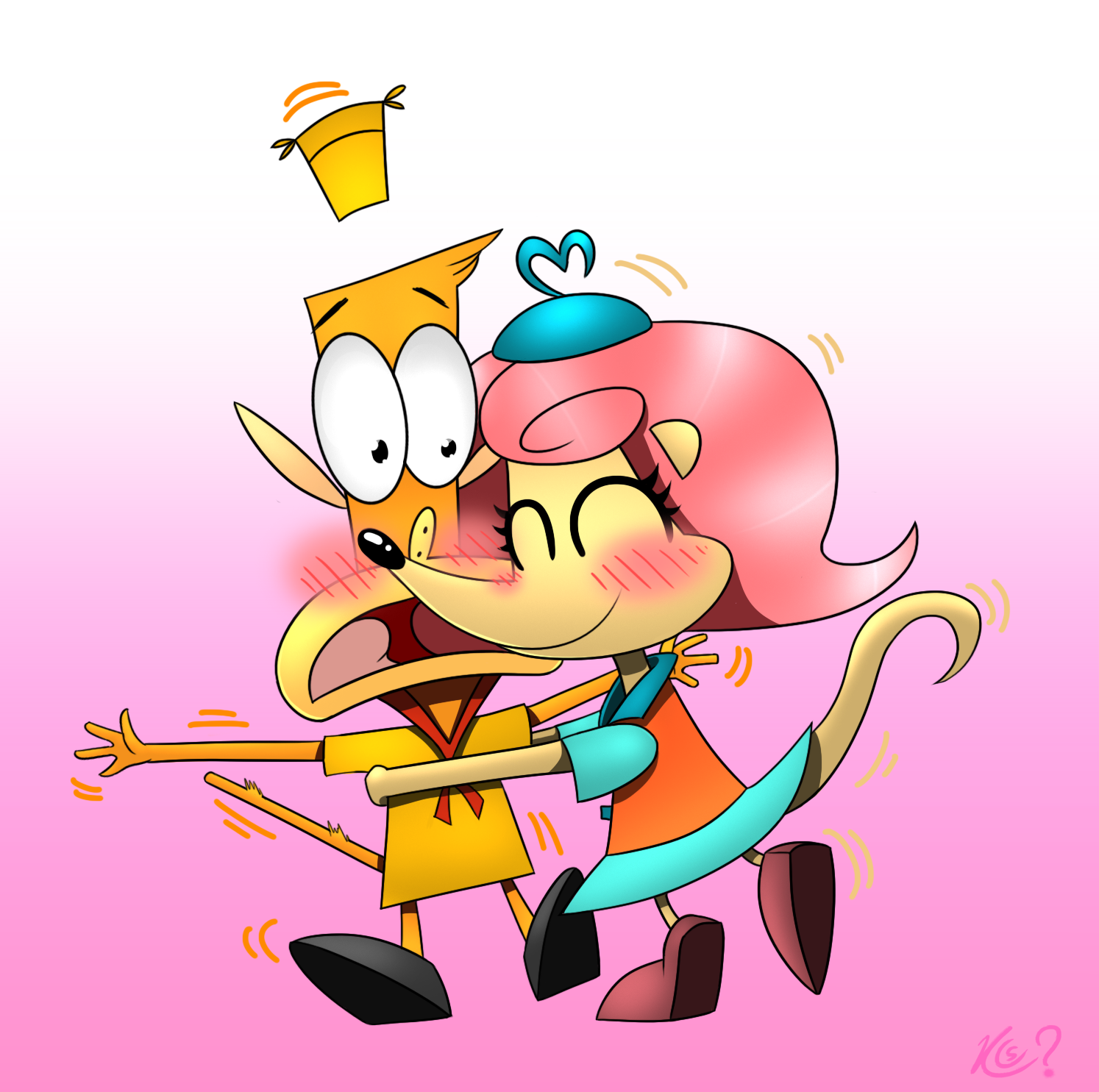 Patsy Bug Patsy hugs Lazlo by QuestionMarkDragon on DeviantArt
