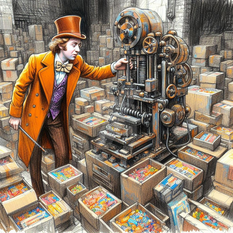 Sweets Machine Drawing Charlie fixing the sweets machine by Cabonegro on DeviantArt
