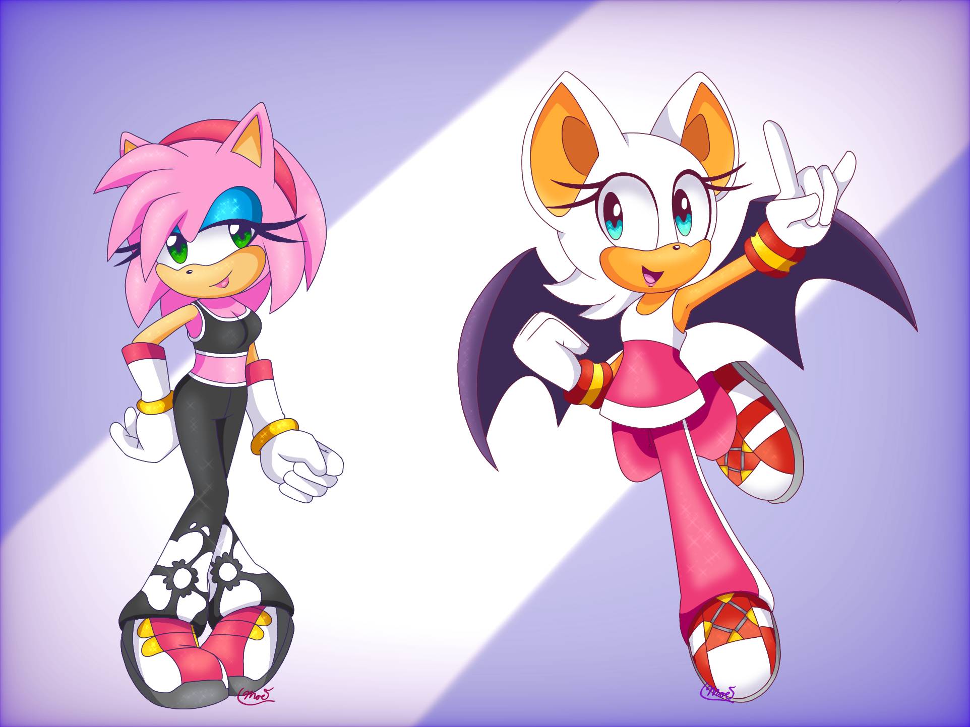New Amy and Rouge costumes datamined from Sonic Speed Battle. : r