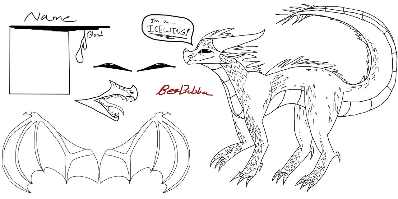 Icewing Description Icewing Reference sheet F2U by Bee-Bubba on DeviantArt