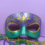 Mardi Gras masquerade mask with fleur