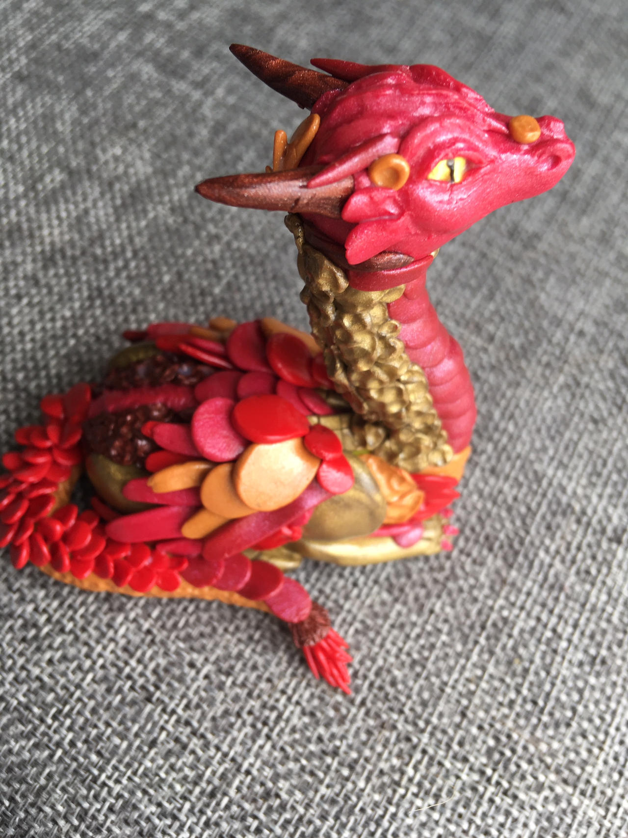 Classic red mini dragon by Apolline on DeviantArt