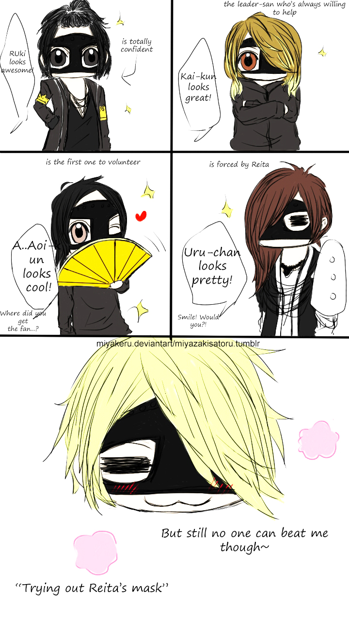 Trying out Reita's mask { the GazettE }