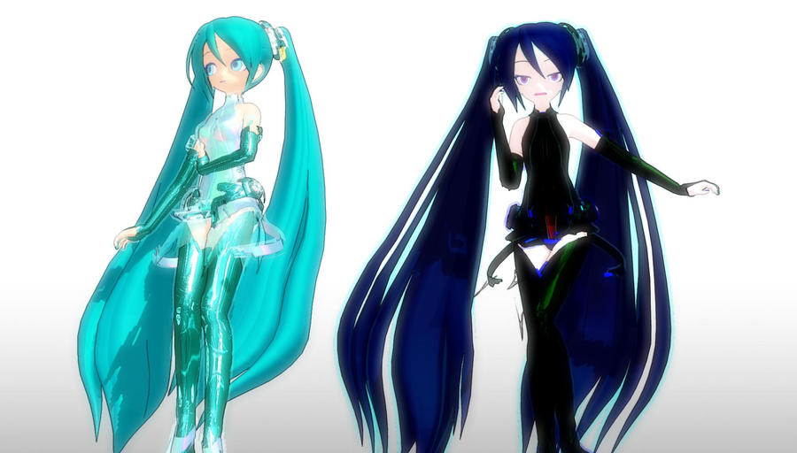 MMD M2 Miku Hatsune Light And Dark Append