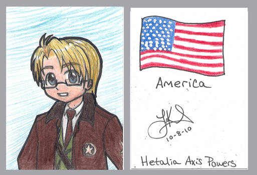 America - Chibi Art Card