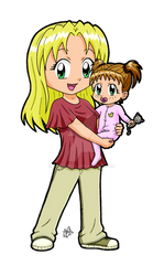 Chibi Mom and Child