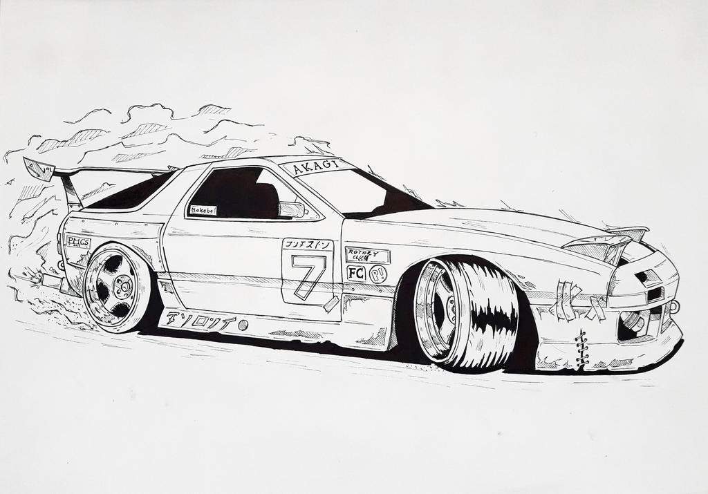 Drag Racing Rx7 Drawing Mazda RX-7 FC by skyree010 on DeviantArt