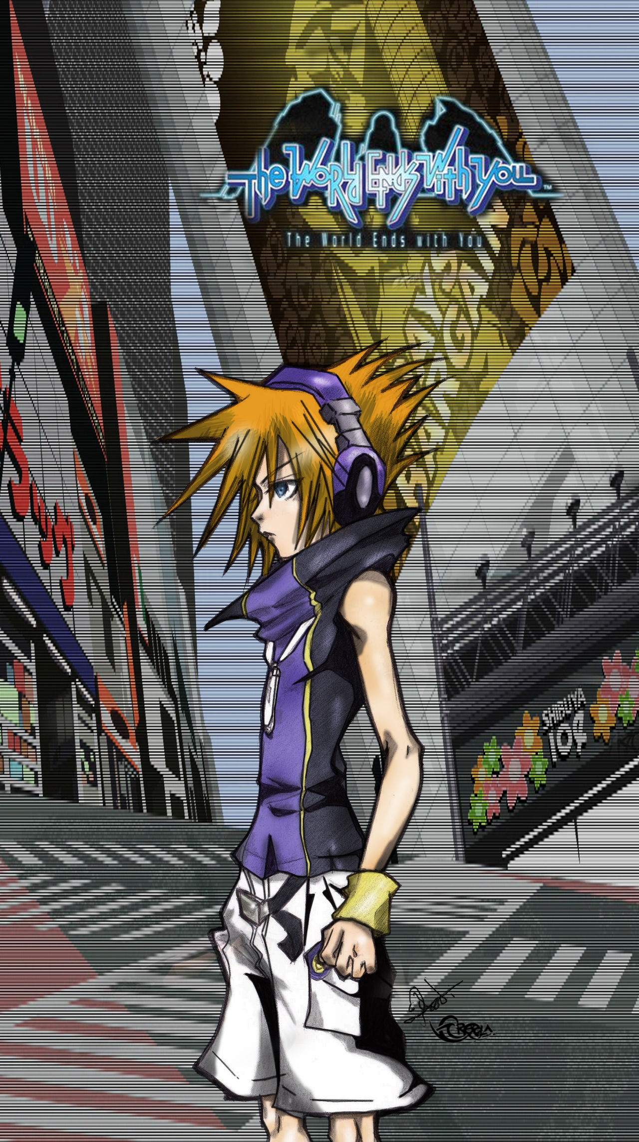 Neku - Gift By Enkuchan and colored by me