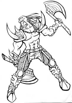 An orc's lineart