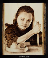 Arya Stark - Game of Thrones - Woodburning