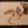 Winnie the Pooh sketch - Woodburning