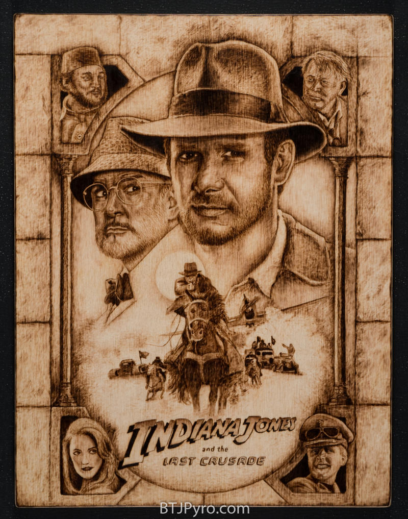 Indiana Jones - Handcrafted woodburning