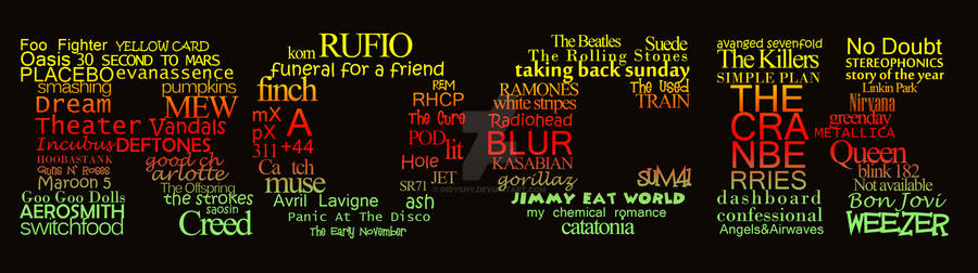 Rocker Typography Example ROCK TYPOGRAPHY by indyshy on DeviantArt