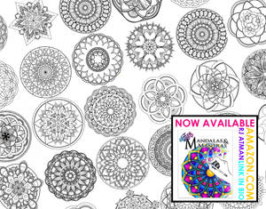 Mandalas and Mantras Coloring Book