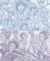 Rise of the Guardians: Jack and Pitch sketches