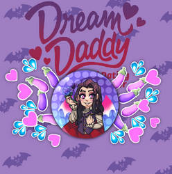Dream Daddy Damien Button Pin