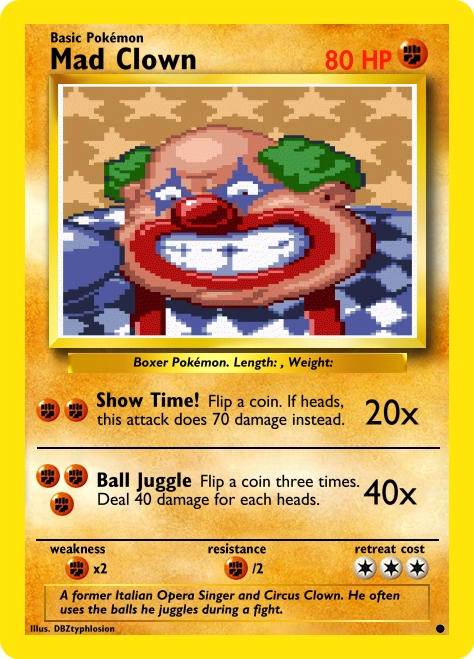 clown pokemon card Art The Harlequin (White Flare 83) -