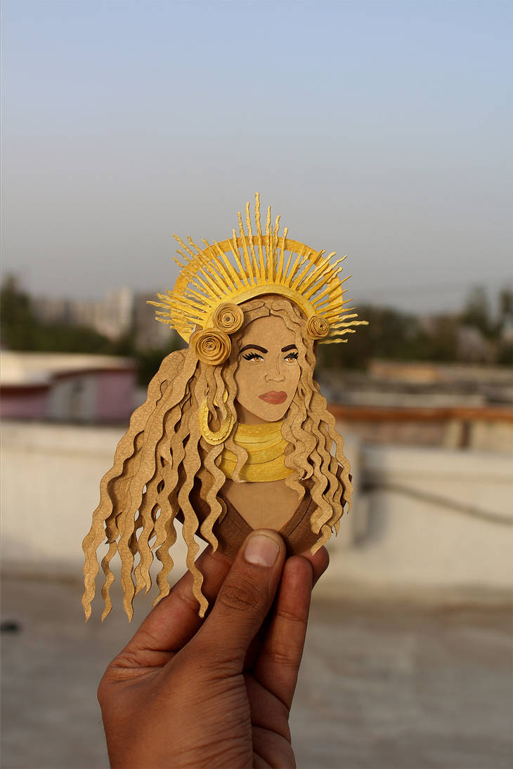 Celebrity Paper cut Portraits ~ Beyonce by Thepaperark on DeviantArt
