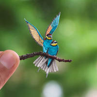 European Bee-eater - Paper cut birds
