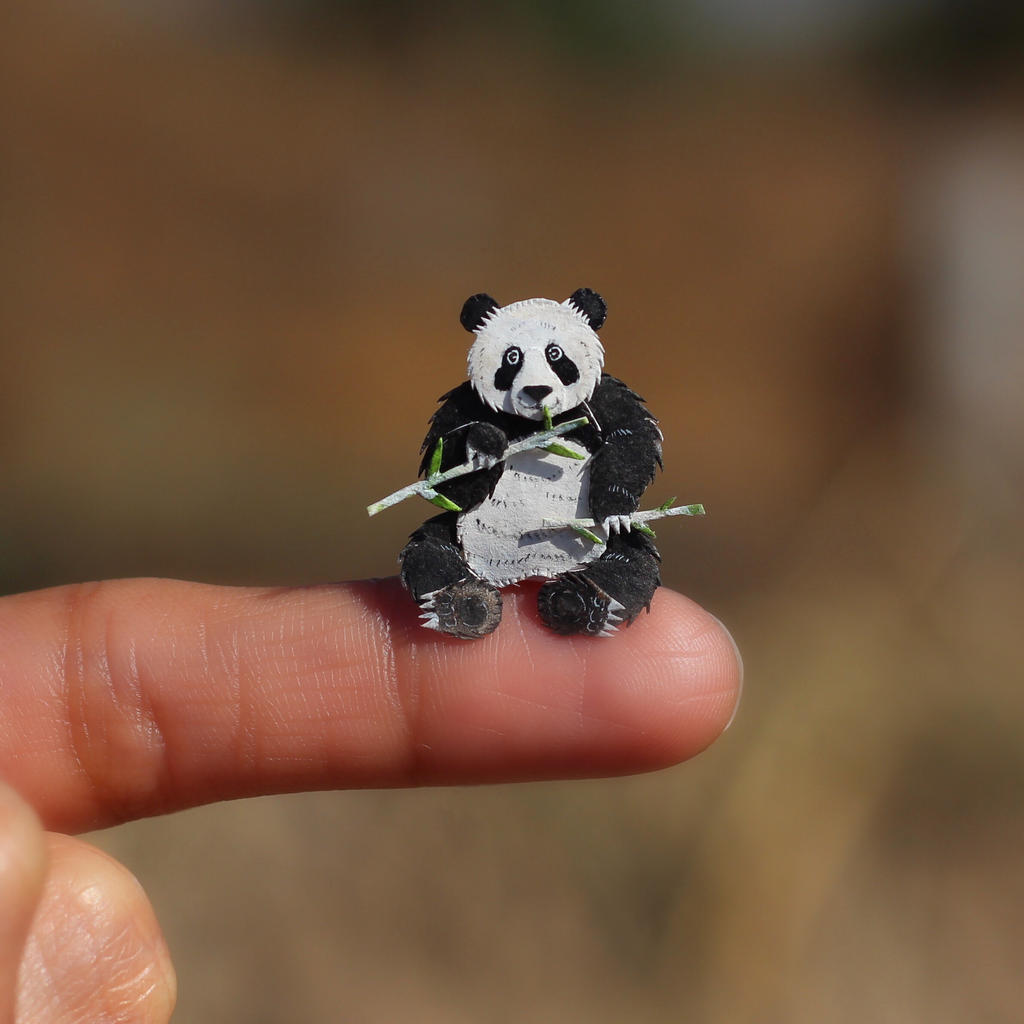 Giant Panda - Paper cut art by NVillustration on DeviantArt