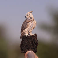 Great Horned Owl - Paper cut birds