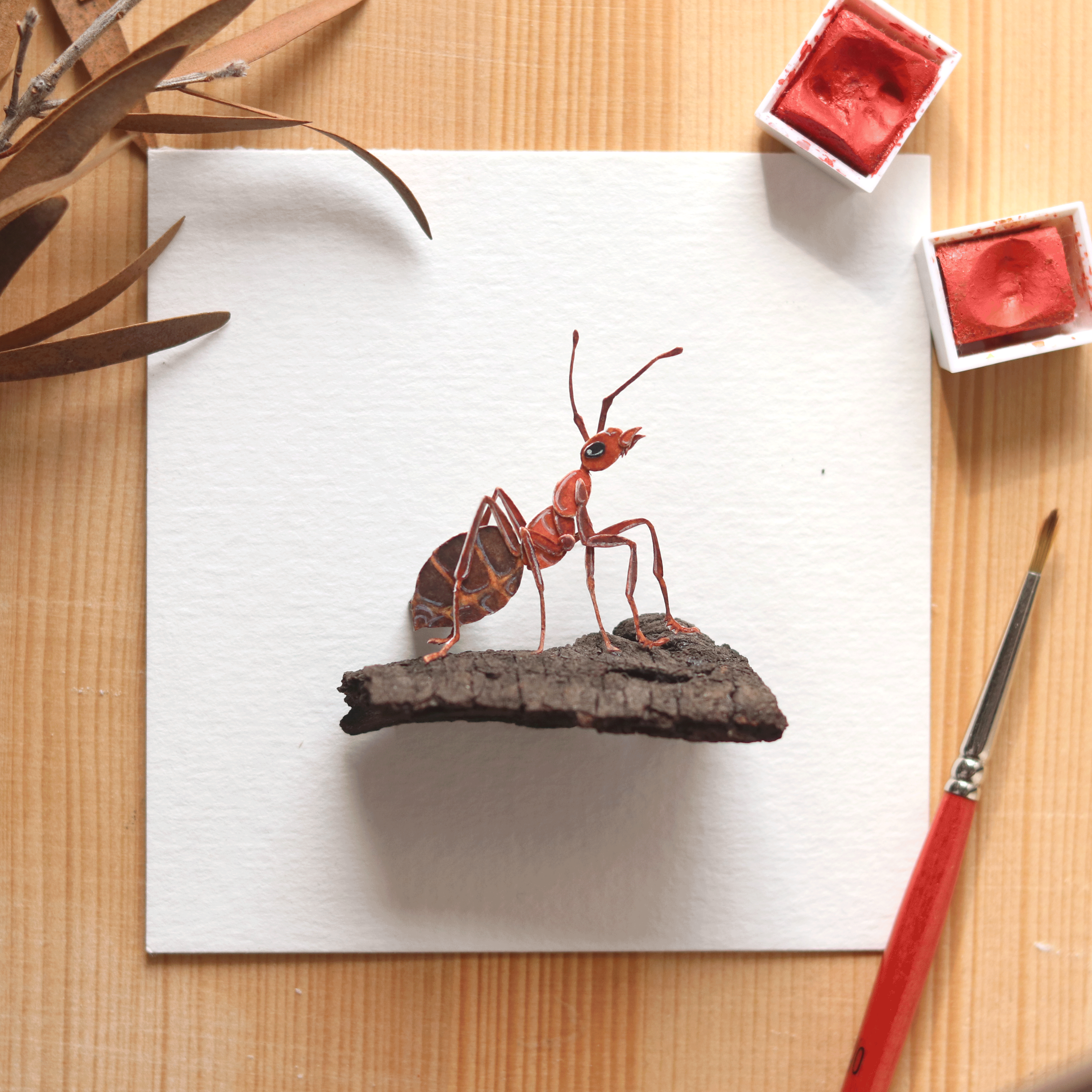 The Fire Ant - Paper Cut art