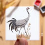 The Common Crane - Paper Cut art