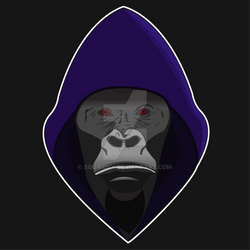 Gorilla in purple hoodie Logo