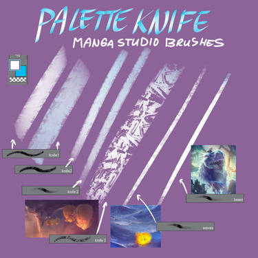 Free Palette Knife Manga Studio Blending Brushes