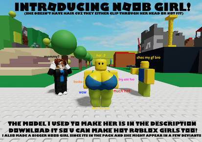 Anime Girl Roblox Noob by Magicbaer on DeviantArt