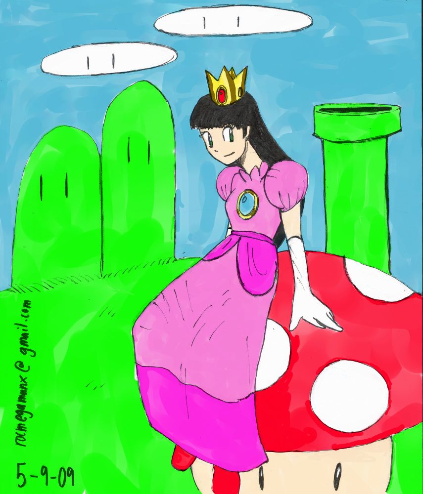 Lori as Princess Peach colored