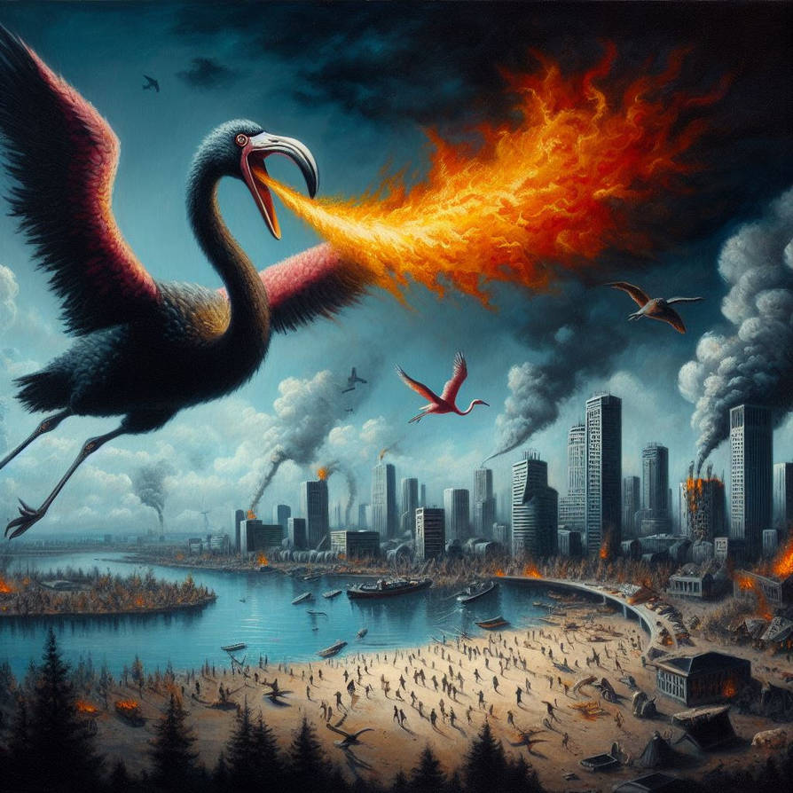 Flamingo Apocalypse by EFMitchell on DeviantArt