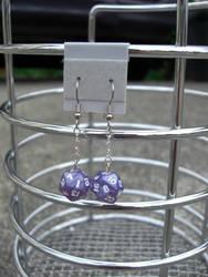 Purple Mini D-20 Earrings