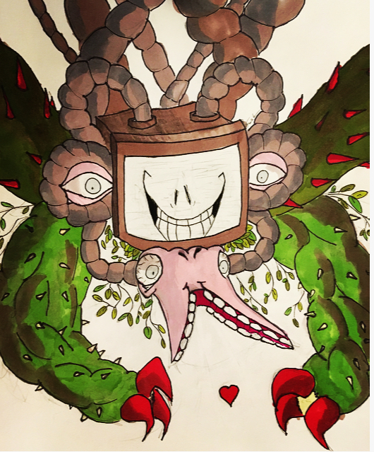 UT fanart - Flowey and Omega Flowey