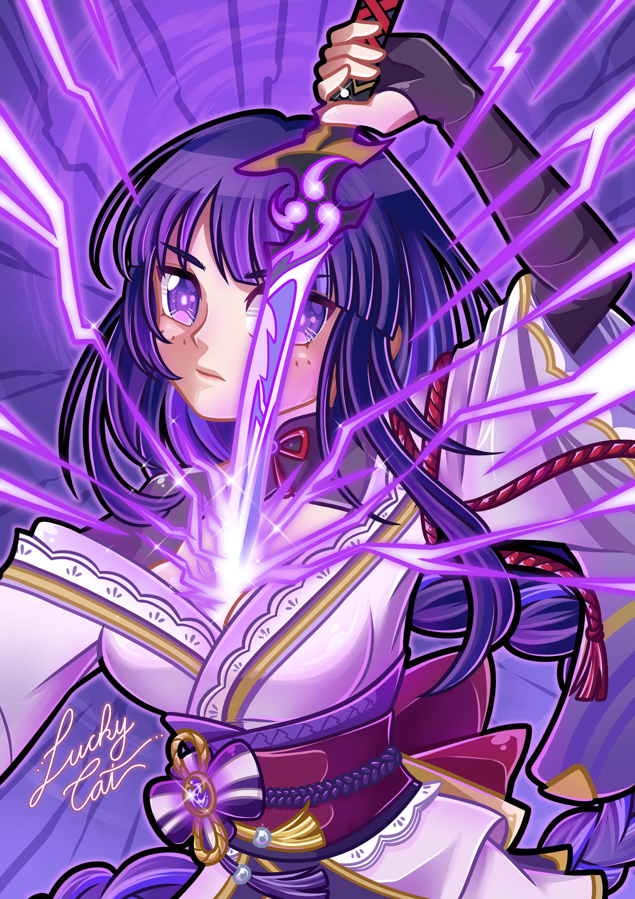 Shogun Raiden by LuckyCat95 on DeviantArt