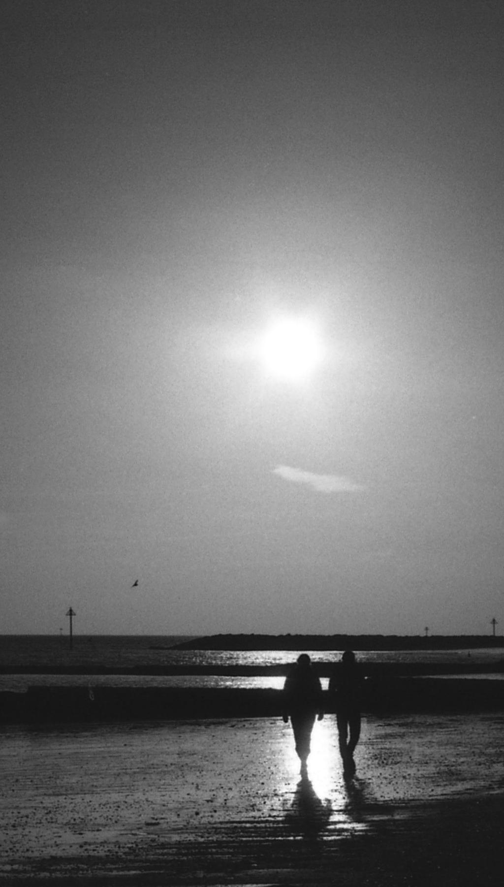 Walking on the beach