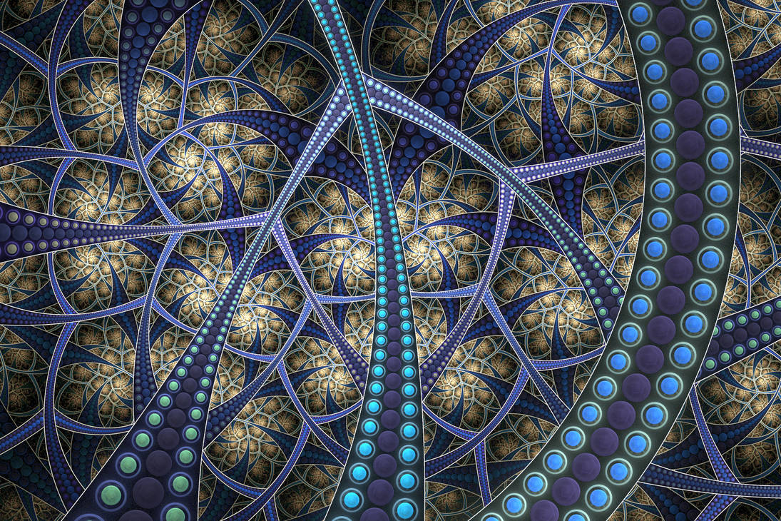Playing With Blue Dots by AkuraPare