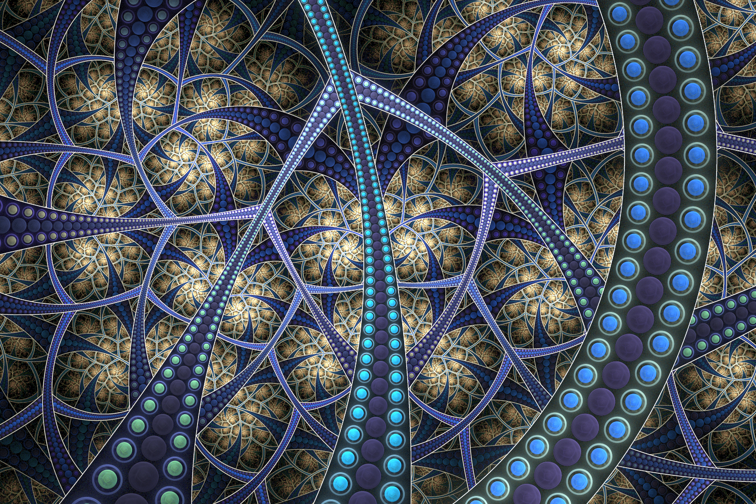 Playing With Blue Dots by AkuraPare