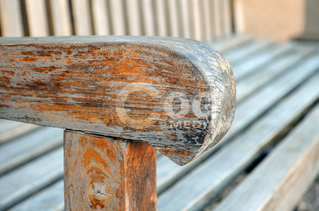 Weather Worn Wood Bench