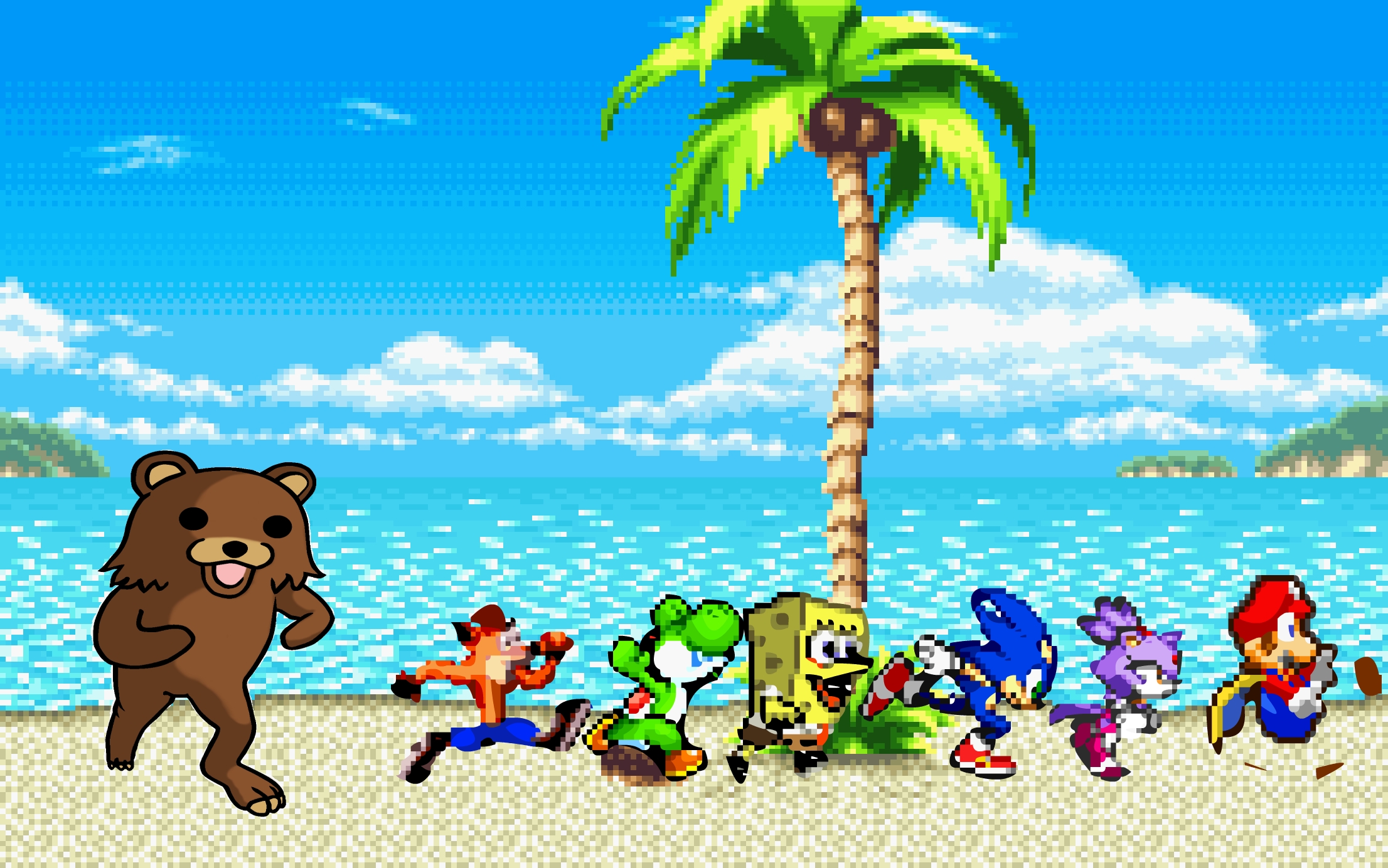 Everybody is Escaping from Pedobear sprites